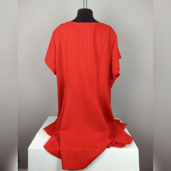 Torrid Textured Knit Skater Dress Red Size 6 - Picture 2 of 11